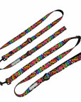Adjustable Dog Leash - Multicolored Street Graffiti - two leashes against solid white background - Wag Trendz