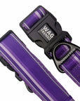 NeoCool™ Sport Reflective Dog Collar in Purple with black hardware with white background