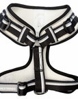 NeoCool Sport Dog harness with black straps and white mesh on a white background