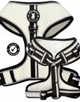 NeoCool™ Sport Dog Harness in White with Black accents and 'Wag Trendz' branding and patent pending on a white background
