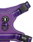 NeoCool™ Sport Dog Harness with Handle in purple with medium and light purple accents with 'Wag Trendz' branding on a white background