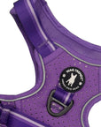NeoCool™ Sport Dog Harness with Handle in bold purple with medium and light purple accents with 'Wag Trendz' branding on a white background
