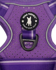 NeoCool™ Sport Dog Harness with Handle in bold purple with medium and light purple accents with 'Wag Trendz' branding on a white background