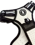 NeoCool™ Sport Dog Harness With Handle in white and black with visible branding on a white background