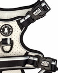 NeoCool™ Sport Dog Harness With Handle in white with black and gray accents with 'Wag Trendz' branding on a white background