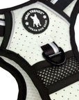 NeoCool™ Sport Dog Harness With Handle in white with black and gray accents with visible 'Wag Trendz' branding on a white background