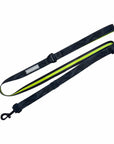 Dog Harness and Leash Set - black and gray camo adjustable dog leash with hi vis accents - against solid white background - Wag Trendz