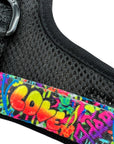 Dog Harness and Leash Set - Multi-colored Street Graffiti Dog Harness Vest - Wag Trendz