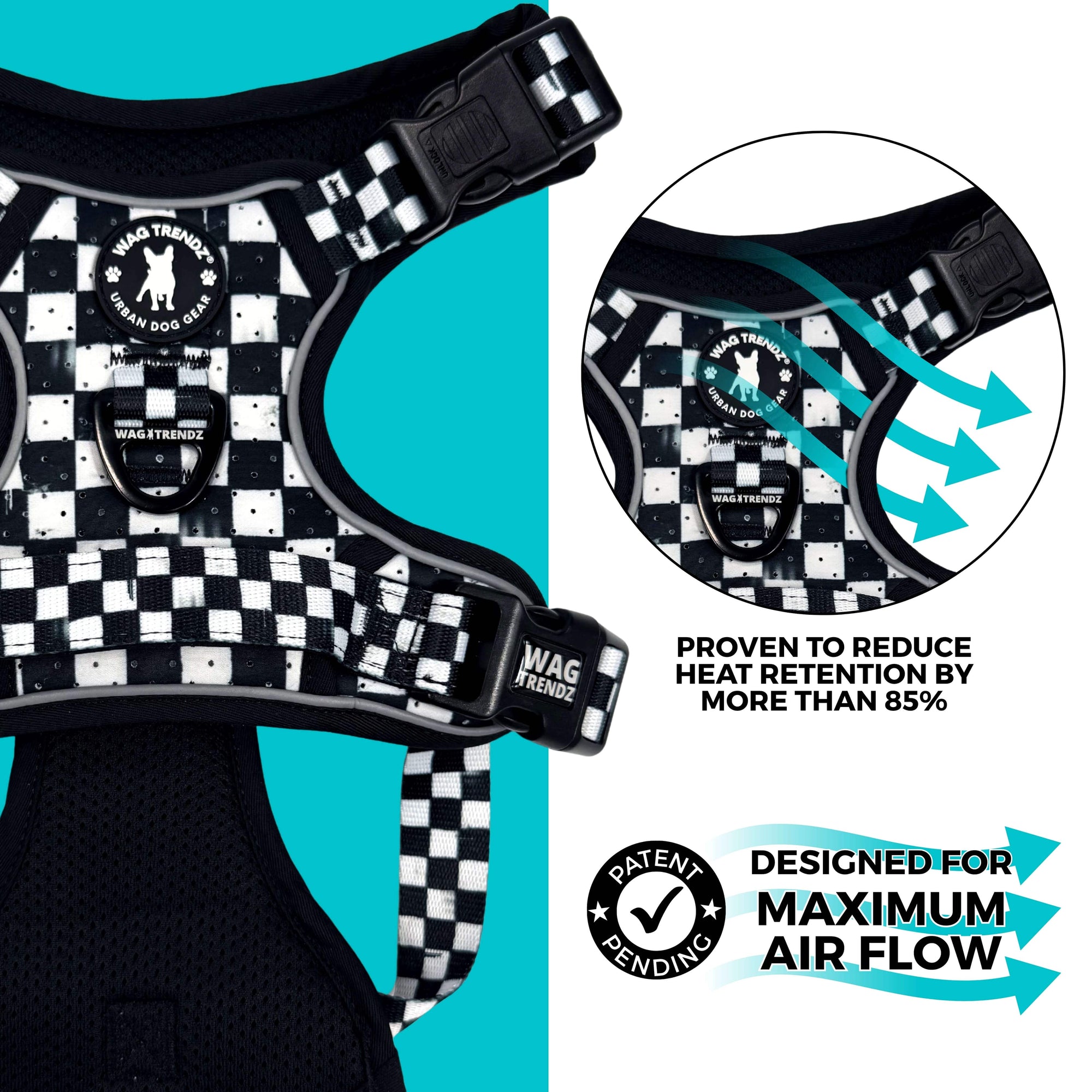 Cooling Dog Harness With Handle | NeoCool™ Grid &amp; Grit