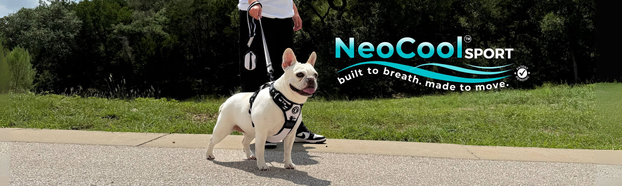 NeoCool Sport Dog Harness - White