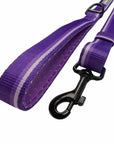 NeoCool Sport Adjustable leash -Purple with medium and light purple stripes on a white background