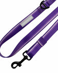 NeoCool Sport Adjustable leash with purple stripe design and reflective 'Wagtrendz' branding on a white background
