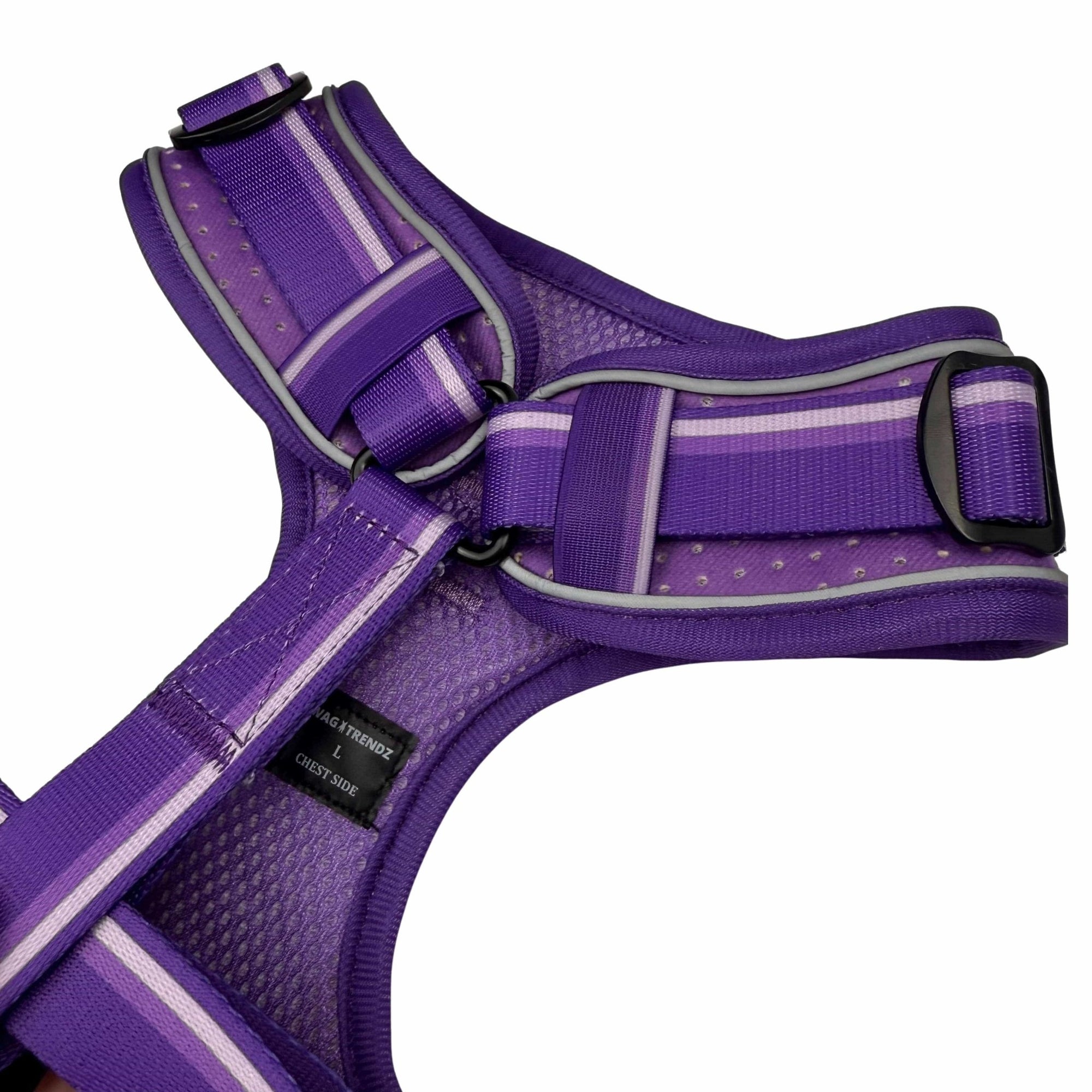 NeoCool Sport Dog Harness in Purple on a white background