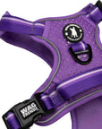 NeoCool™ Sport Dog Harness with Handle in purple with 'Wag Trendz' branding on a white background