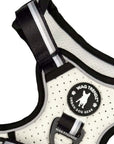 NeoCool™ Sport Dog Harness With Handle in white with black and gray accents with 'Wag Trendz' branding on a white background