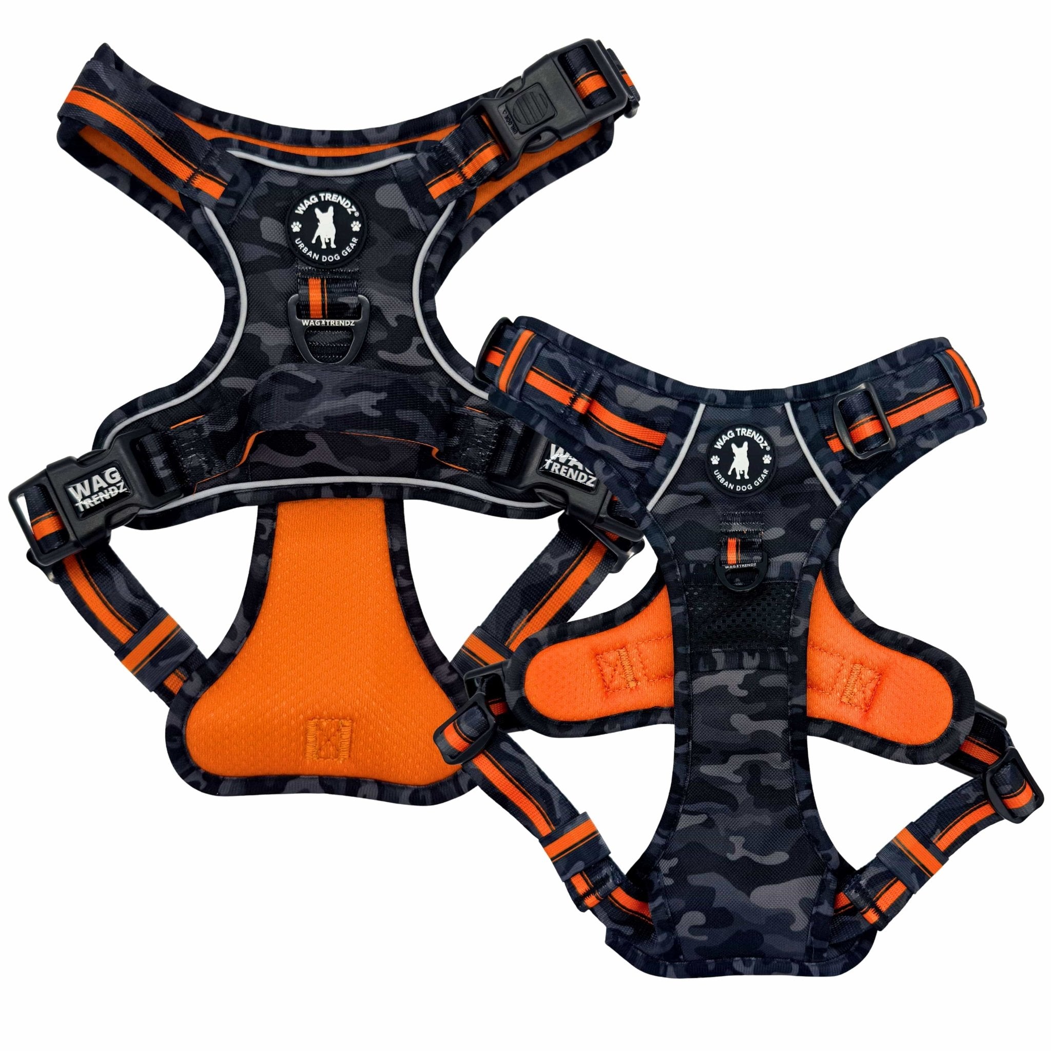 No Pull Dog Harness | Handle For Control | Camo Orange