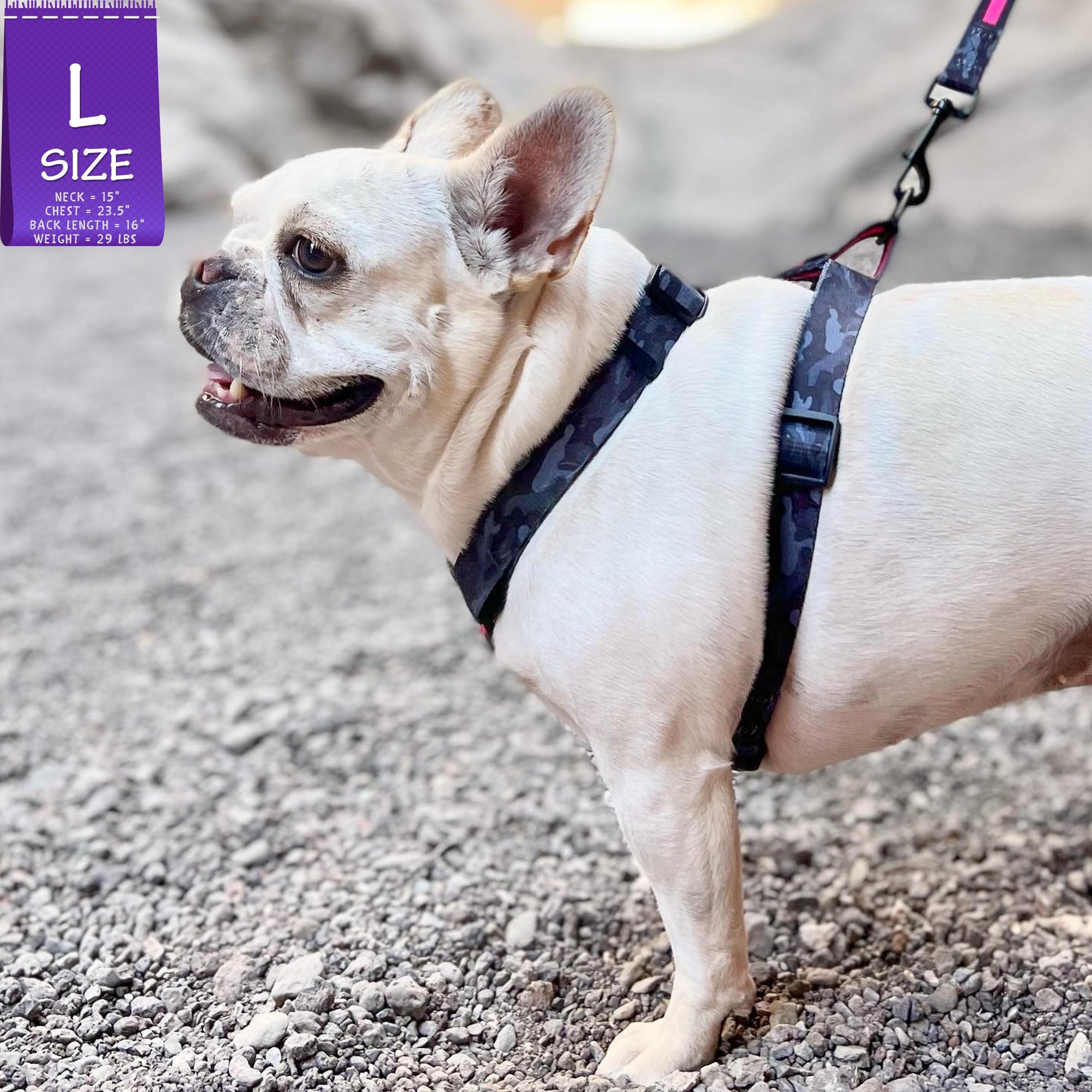 H Dog Harness Pink Camo Chic (SHēk) Wag Trendz® - Main Image