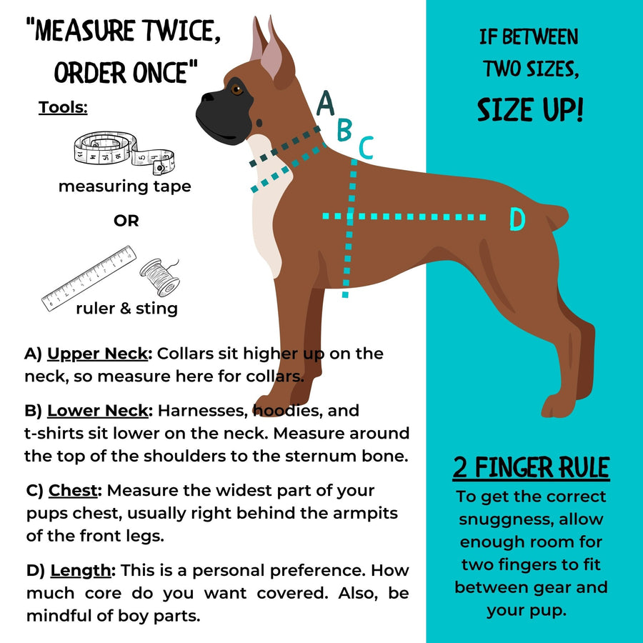 Dog Harness with Handle - No Pull - How To Measure - Wag Trendz®