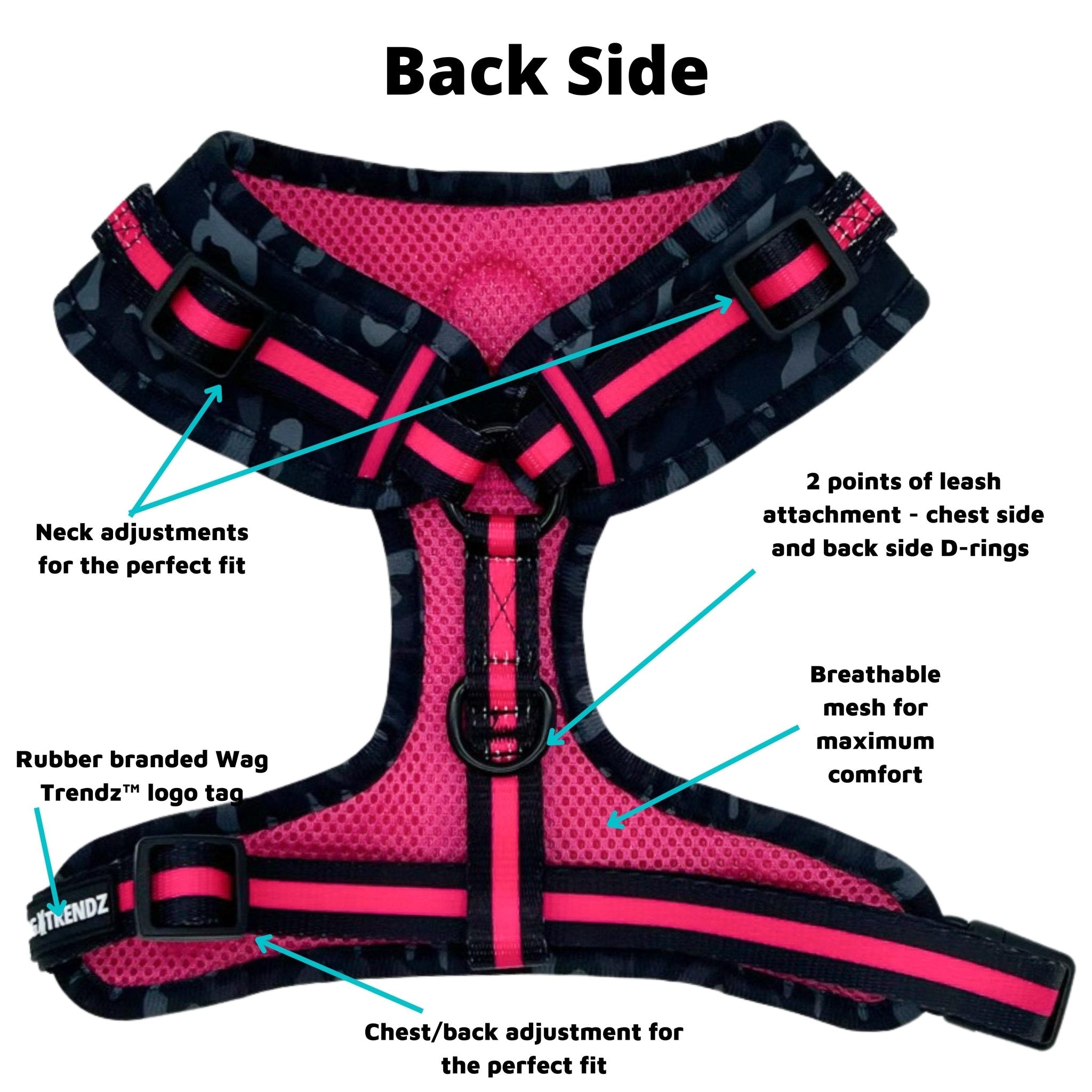 Dog Harness Vest - Pink Camo Chic (SHēk)