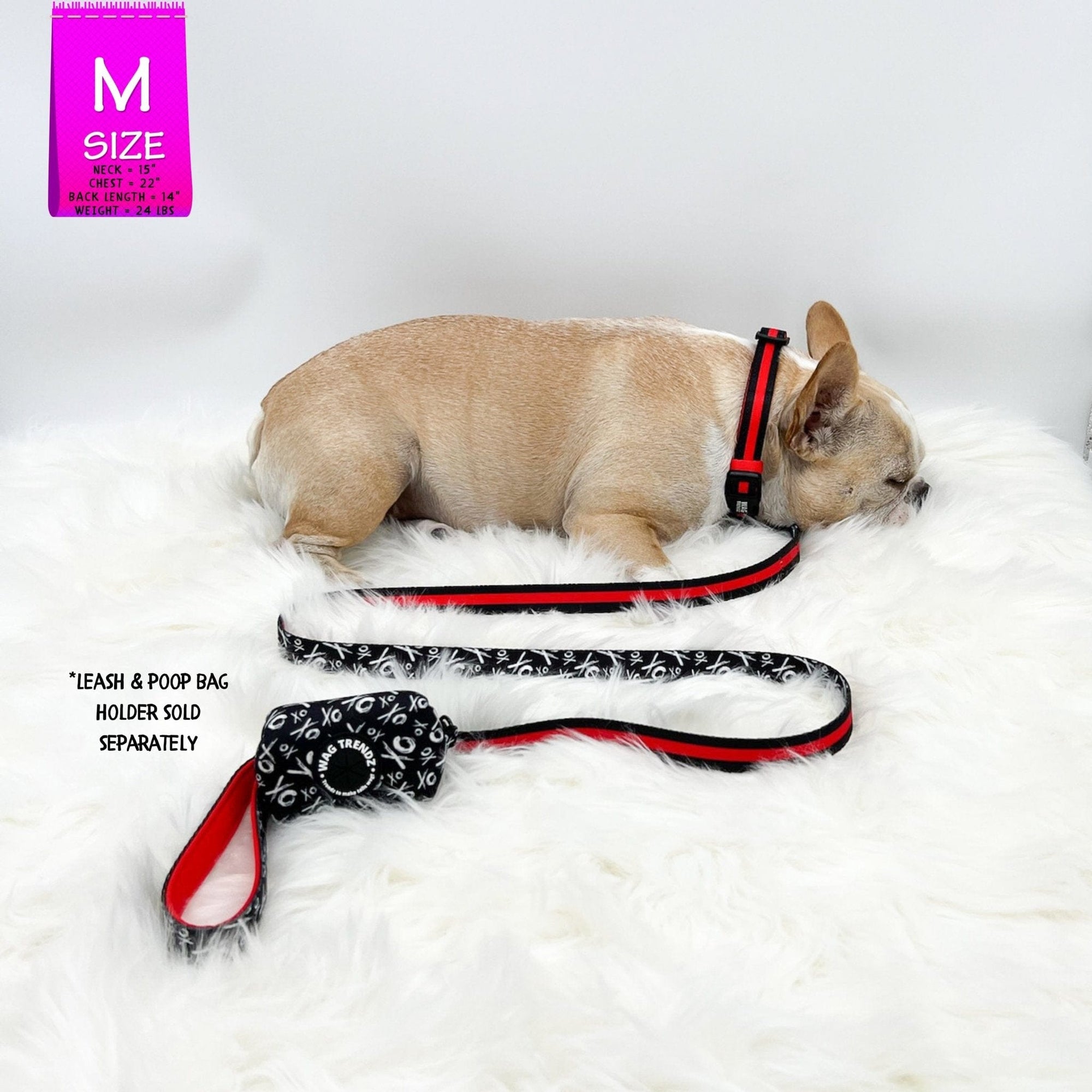 Ancol Softweave Dog Collar - Adjustable Nylon Puppy Collar In Red Or Black, Neck Size 20-26cm (Small)
